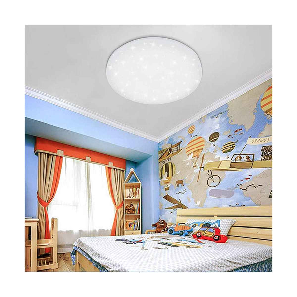 16W Weiß Runde LED-Deckenleuchte mit Starlight-Effekt Vingo