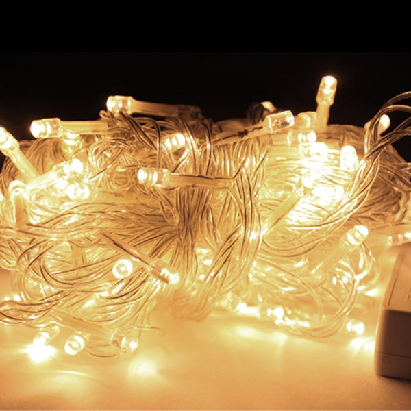 20M 200 LED Lichterketten Warmweiß Weihnachtsbeleuchtung Wasserdicht für Weihnachtsfest