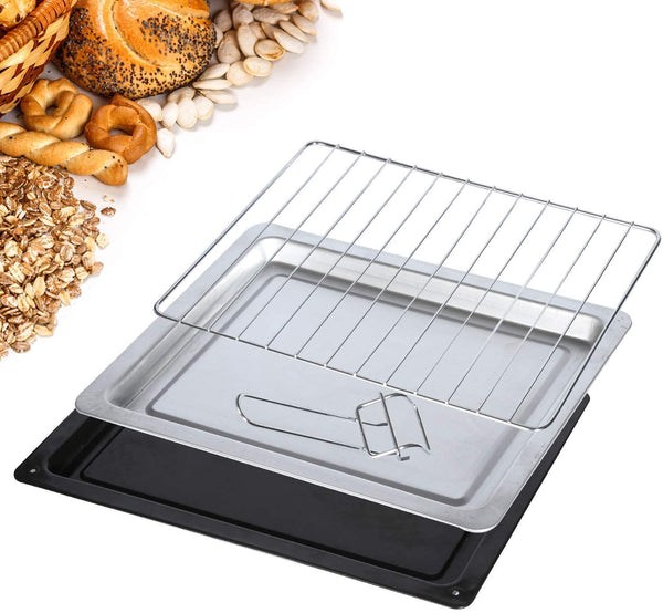 Hengda 30 Liter Minibackofen Mini Backofen mit Umluft 1600 Watt Pizza-ofen Innenbeleuchtung Grillrost und Backblech Timer