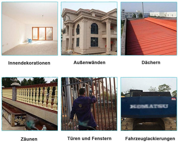 Hengda 600W Elektrische Farbspritzpistole 1000ML/MIN mit 3 Spritzmuster und 4 Düsengrößen