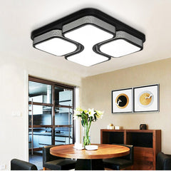 Hengda 36W Weiß Schwarz-Schale Platz Modern Wohnzimmer LED Deckenlampe