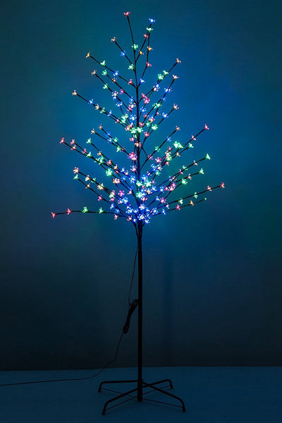 LED Kirschblütenbaum 150cm | RGB | 120 LED Weihnachtsdekoration Lichterbaum IP44 für Innen und Außen