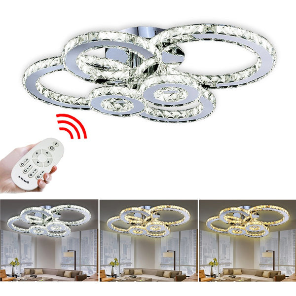 Hengda LED Kristall Deckenleuchte metall 96w Dimmbar