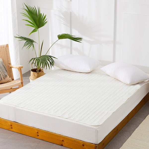 Wolketon Weiß Wärmeunterbett 190x80cm Elektrische Heizdecke mit 9 Temperaturstufen