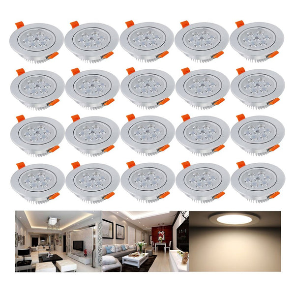 Hengda 20 pcs 7W Warmweiß LED Einbauleuchten ersetzt 60W Incandescent