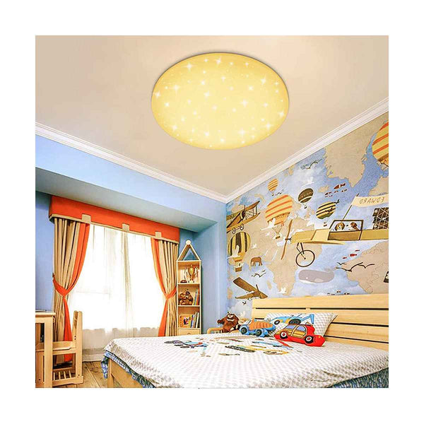 16W Warmweiß Runde LED-Deckenleuchte mit Starlight-Effekt Vingo