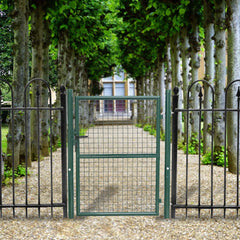 Gartentor aus verzinktem Stahl robust und langlebig mit Schloss und Schlüssel Tormaße: 125 x 100 cm Grün