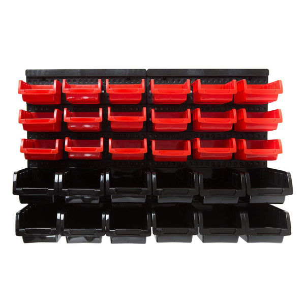 wolketon Wandregal + Stapelboxen 32 tlg Box Schüttenregal extra starke Sichtlagerkästen