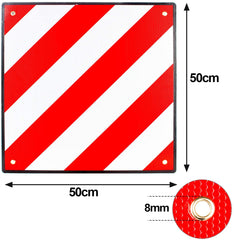 Hengda Warntafel für Italien und Spanien, 2in1 50x50cm Aluminium Warntafel