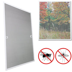 Hengda Fliegengitter Fenster Fiberglas Mückenschutz Weiß Insektenschutzgitter UV-Schutz Wasserdicht (100X120CM)