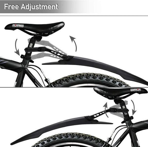 Hengda Fahrrad Schutzbleche für Fahrräder mit 24-29 Zoll Steckblech-Set schwarz Schutzblech Spritzschutz für Vorn & Hinten Fahrrad Schutzblech Set