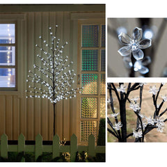 LED Kirschblütenbaum 180cm | Weiß | 160 LED Weihnachtsdekoration Lichterbaum IP44 für Innen und Außen