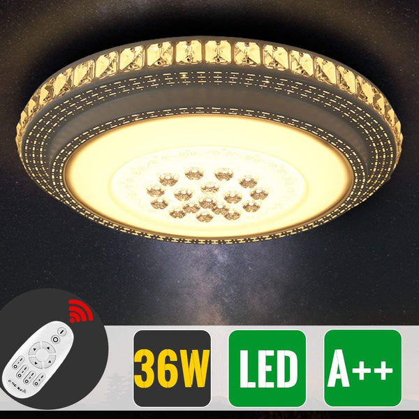 Hengda 36W LED Deckenlampe Dimmbar Rund kristall Starlight-Effekt