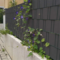 Hengda Sichtschutzstreifen,10pcs Anthrazit Hartes PVC Höhe 19 cm x Breite 252 cm UV-Resistent