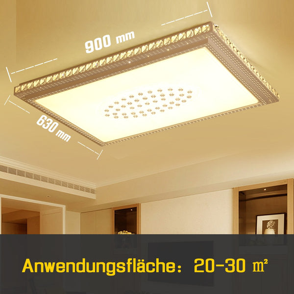 Hengda 64W LED Deckenleuchte Kristall Dimmbar