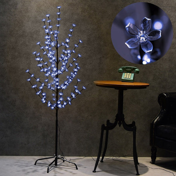 LED Kirschblütenbaum 150cm | Bunt | 120 LED Weihnachtsdekoration Lichterbaum IP44 für Innen und Außen