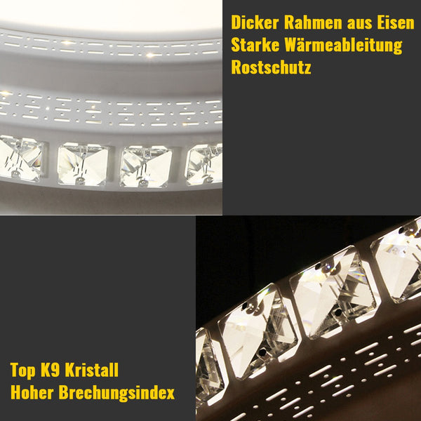 Hengda 36W LED Deckenlampe Dimmbar Rund kristall Starlight-Effekt