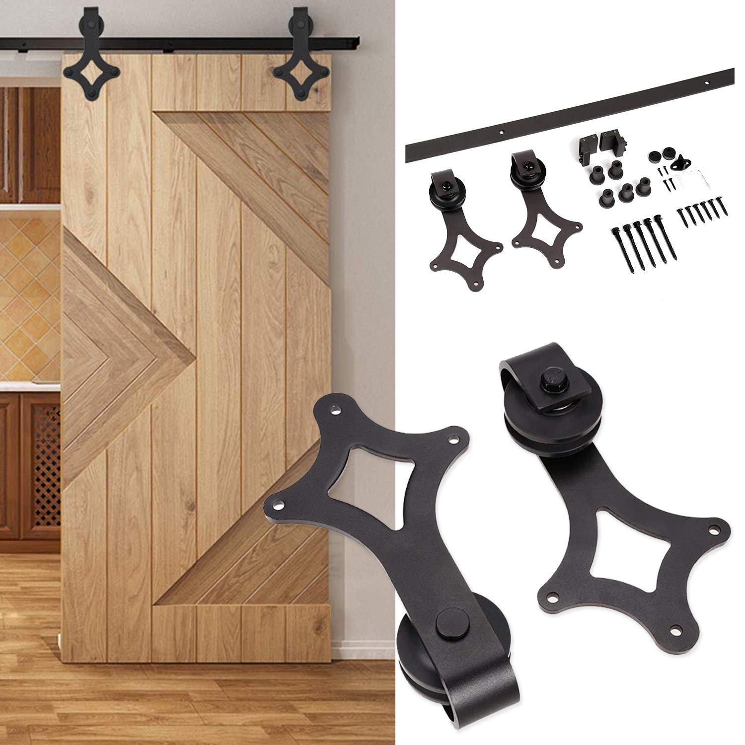 Schiebetür Schiene Yaheetech 366cm Schiebetürbesc Produktbild-Vorschau 10