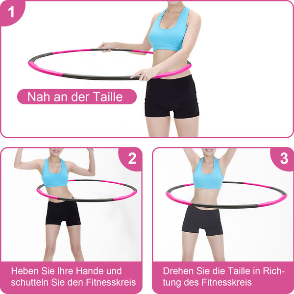 Hengda Hulahoop padded sport reifen fitness training weich hoopreifen fitness 8 teile