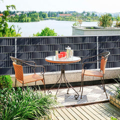 Hengda Sichtschutzstreifen,10pcs Anthrazit Hartes PVC Höhe 19 cm x Breite 252 cm UV-Resistent