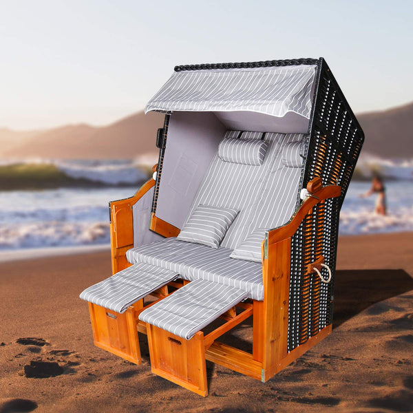 Sonnenliegen Strandkörbe Streifen XXL UV-beständiges