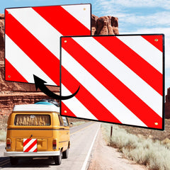 Hengda Warntafel für Italien und Spanien, 2in1 50x50cm Aluminium Warntafel