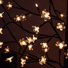 Hengda LED Kirschblütenbaum 180cm Sakura Baum bunt Blütenbaum Lichterbaum Weihnachtsdeko IP44 Kirschblüten Licht Mit 5m Zuleitung Kunstbaum Lichterdeko