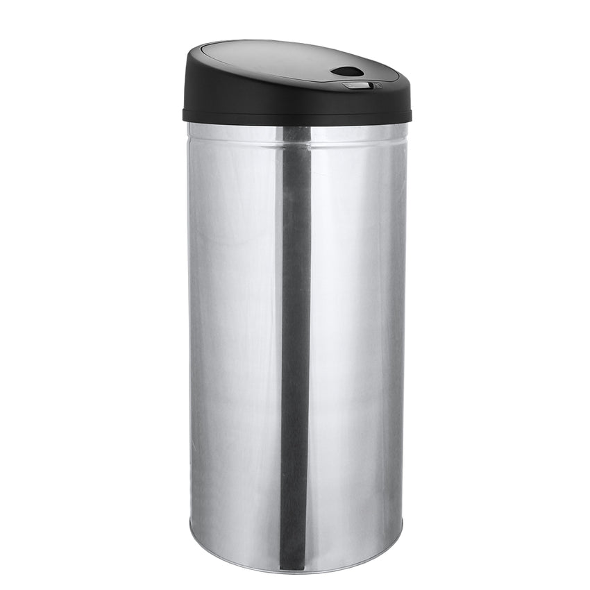 Abfalleimer 30 Liter Küche Papierkorb mit IR Sensor Mülleimer Bewegungssensor Kücheneimer Edelstahl Geruchsdichter Mülltonne Silber