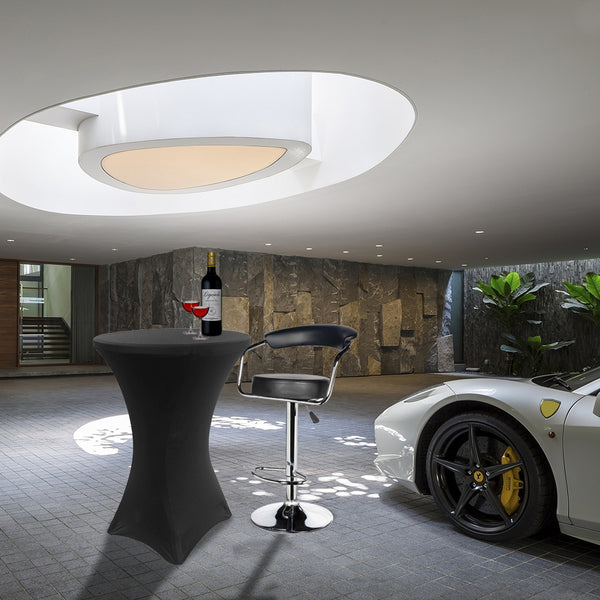 Hengda Schwarz Stretchhusse für Bistrotisch/Stehtisch Größe:Ø 70-110cm