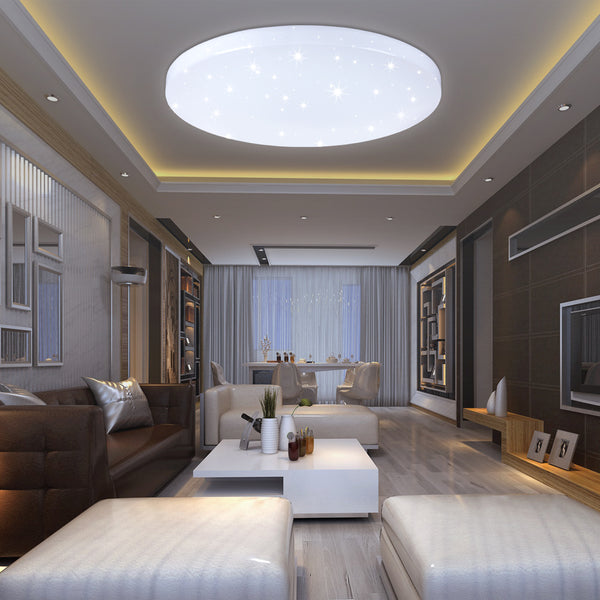 12W LED Deckenleuchte Kaltweiß Rund Starlight Effekt