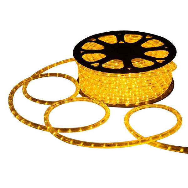 50m 1200 LED Lichterschlauch Lichtschlauch Gelb – Innen- und Außenbereich – energiesparende Leucht-Dekoration