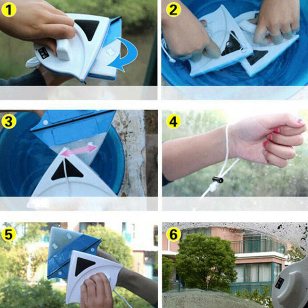 Magnetische Fensterreiniger Reinigungsbürste Glas Doppelseitige Scheibenreiniger