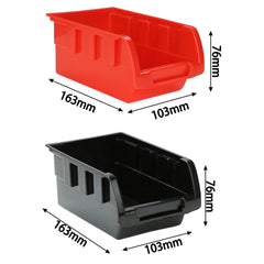 45tlg Stapelbox Box extra starke Regal erweiterbar mit Etikettenfach Wandpaneel