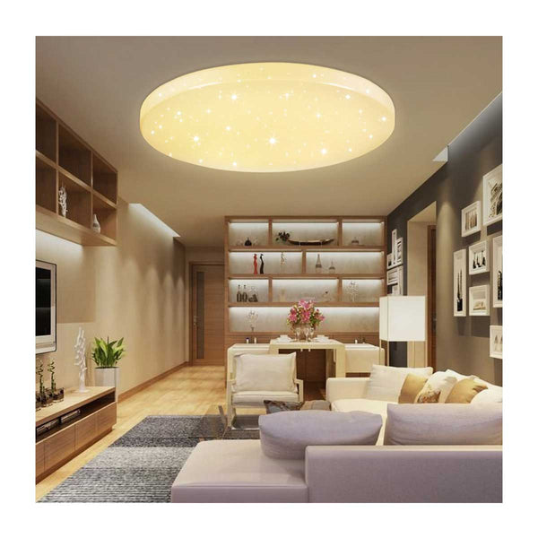 50W Runde LED-Deckenleuchte mit Starlight-Effekt(Warmweiß) Vingo