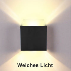 Hengda 7W LED Wandlampe Modern Eckig IP65 Warmweiß Wandleuchte