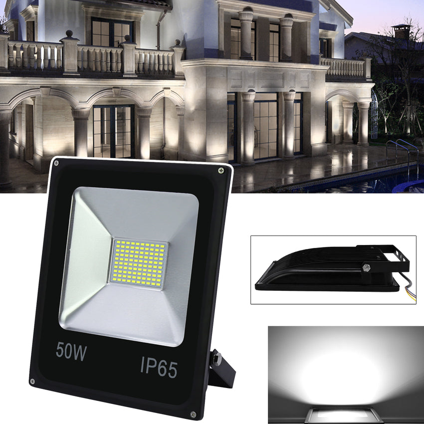 Hengda® LED Strahler 50W Kaltweiß Fluter Floodlight Flutlicht Außenbeleuchtung Wasserdicht IP65 Außenstrahler AC85 - 265V  Außenstrahler Außenleuchte Wandstrahler 