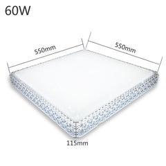Online Shop Vingo 60W LED Deckenlampe Eckig Starlight-Effekt Kristall Rahmen (Kaltweiß/Warmweiß/Farbwechsel/Dimmbar)