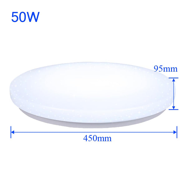 Online Shop Vingo 50W Runde LED-Deckenleuchte mit Starlight-Effekt(Weiß/Warmweiß/Farbwechsel/Dimmbar)