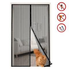 Insektenschutz Magnetisch 90x210 CM Schwarz