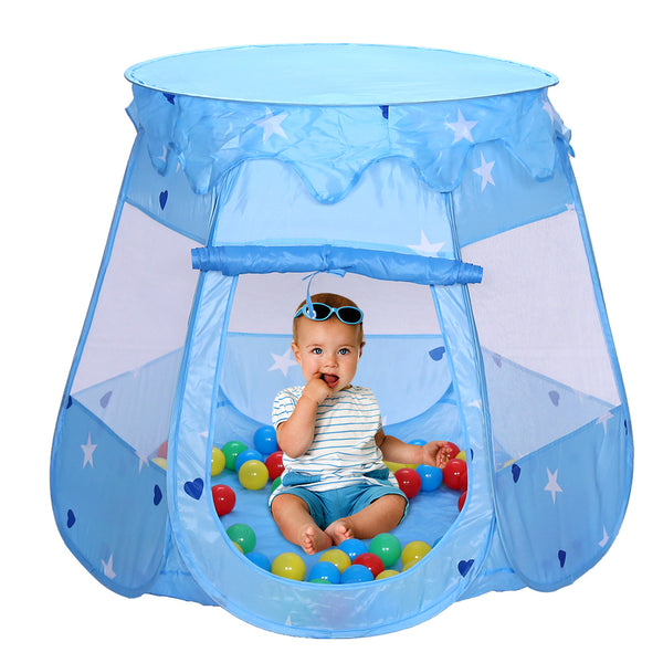 Hengda klappbar blau Zelt Kinderzelt mit 100 Bällen Navy Pop Up Faltbarer Ball Pool Cottage