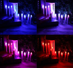 Hengda LED Weihnachtskerzen Kabellos mit Fernbedienung Warmweiß RGB LED Lichterkette für Weihnachtsbaum Weihnachtsdeko