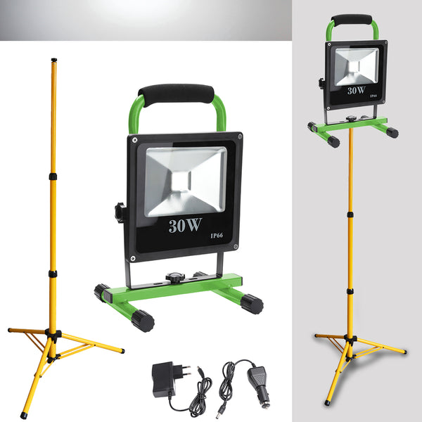 hengda-30w-led-kaltweiss-grun-akku-strahler-mit-teleskop-stativ
