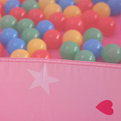 Hengda Klappbar Spielzelt Pink Kinderzelt mit 100 Bällen Marina Pop Up Faltbares Ball-Pool-Cottage