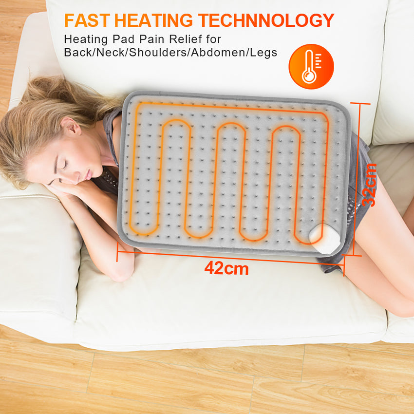 Hengda Heizkissen mit Abschaltautomatik Wärmekissen Elektrisch mit 6 Stufen Temperaturstufen Heating Pad Einstellung
