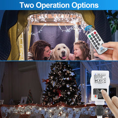 Hengda LED Lichterkette Aussen, 60m 600LEDs mit ferngesteuertem Timer, 8 Leuchtmode, IP44,Außenlichterkette Deko Beleuchtung Weihnachtsbeleuchtung für Weihnachten Halloween Hochzeit, Kaltes Weiß