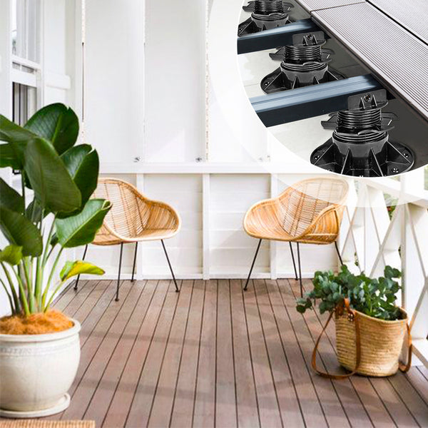 Hengda Stellfuss 10 stk Stelzlager WPC Terrassenlager L-Winkel Terrasse Möbelfuße