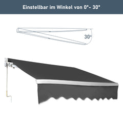 Hengda Sonnenmarkise Balkonmarkise Sonnenschutz Gelenkarmmarkise Windbeständig Balkone