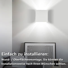 Hengda LED Wandlampe Effektleuchte IP65 Außen Up down Light Deko Wandleuchte 7W/12W