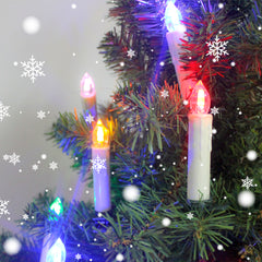 Hengda LED Weihnachtskerzen Kabellos mit Fernbedienung Inkl Batterien Warmweiß LED Lichterkette RGB Multicolor LED Kerzen