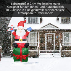 Hengda 1.6m-2.4m Weihnachtsmann Aufblasbarer Weihnachtsdekoration für Einkaufszentrum Dekoration Schneemann für Außen